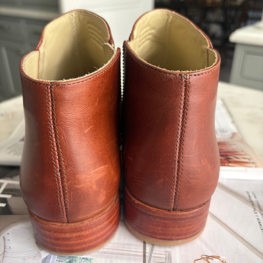 🍂 Nisolo Lana Boot size 10 Brandy Zipper Ankle Boot 🥾 - Picture 5 of 7